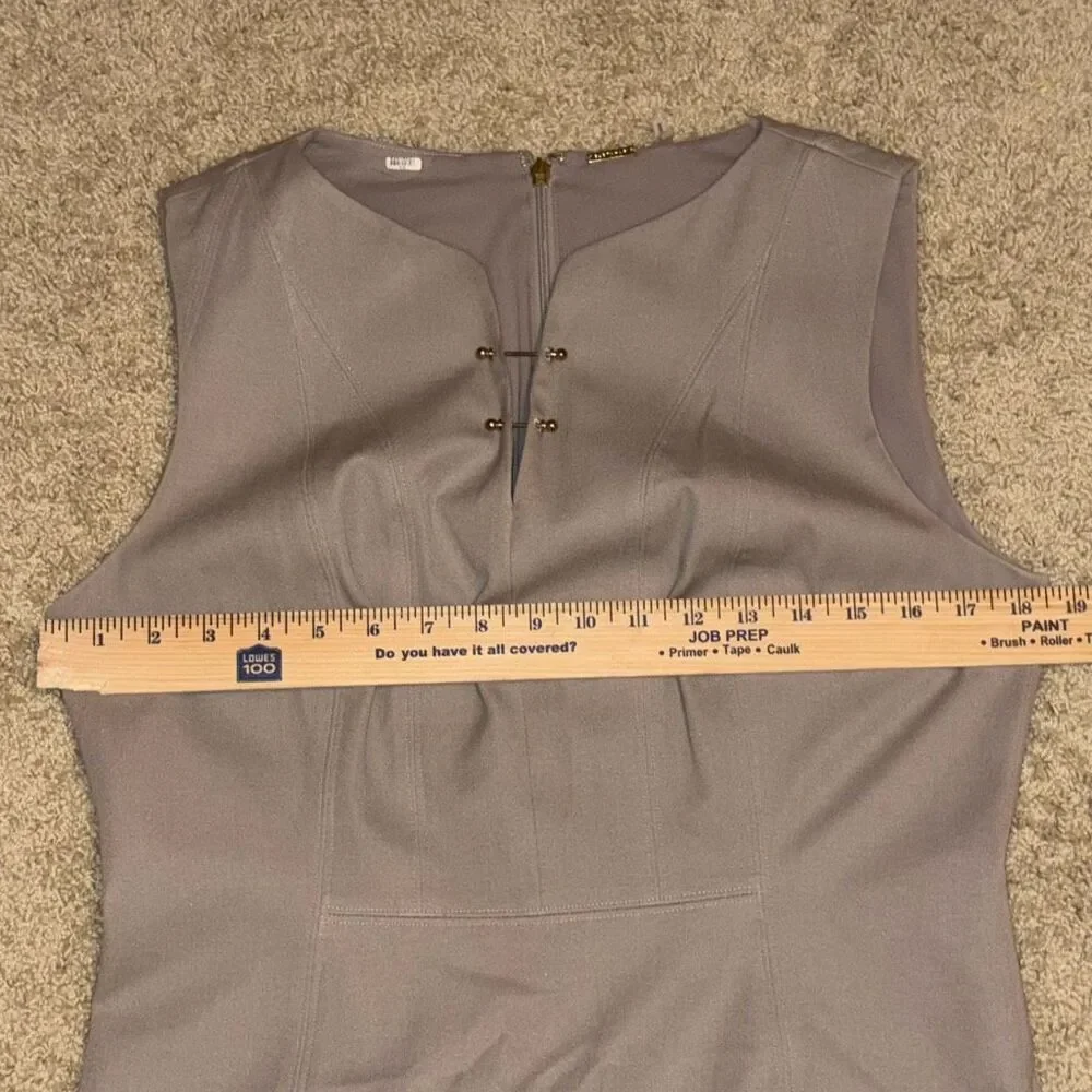 Elie Tahari beige business professional sheath dress size 10 - Picture 8 of 11